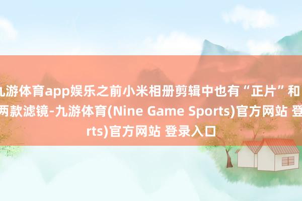 九游体育app娱乐之前小米相册剪辑中也有“正片”和“负片”两款滤镜-九游体育(Nine Game Sports)官方网站 登录入口