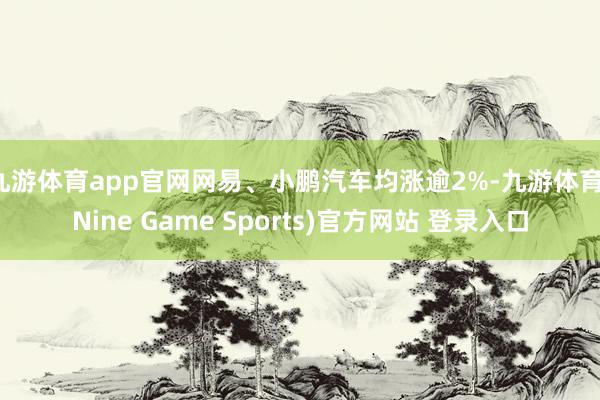 九游体育app官网网易、小鹏汽车均涨逾2%-九游体育(Nine Game Sports)官方网站 登录入口